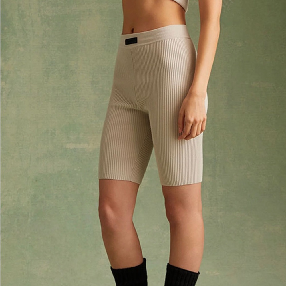 $65 Essentials fear of god knit ribbed bike shorts size small NWT